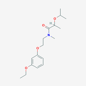molecular formula C17H27NO4 B4171418 N-[2-(3-ethoxyphenoxy)ethyl]-2-isopropoxy-N-methylpropanamide 