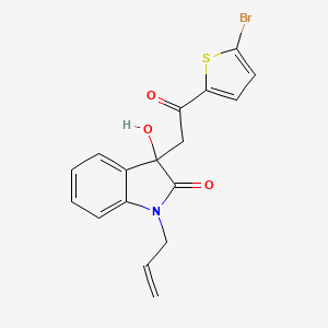 molecular formula C17H14BrNO3S B4171433 1-allyl-3-[2-(5-bromo-2-thienyl)-2-oxoethyl]-3-hydroxy-1,3-dihydro-2H-indol-2-one 