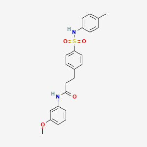 molecular formula C23H24N2O4S B4171441 N-(3-methoxyphenyl)-3-(4-{[(4-methylphenyl)amino]sulfonyl}phenyl)propanamide 