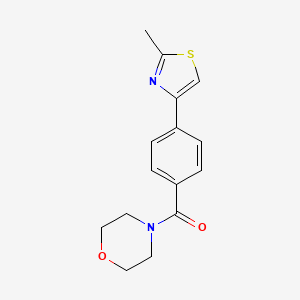 molecular formula C15H16N2O2S B4171454 4-[4-(2-methyl-1,3-thiazol-4-yl)benzoyl]morpholine 