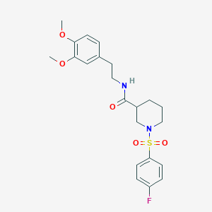 N-[2-(3,4-dimethoxyphenyl)ethyl]-1-[(4-fluorophenyl)sulfonyl]-3-piperidinecarboxamide