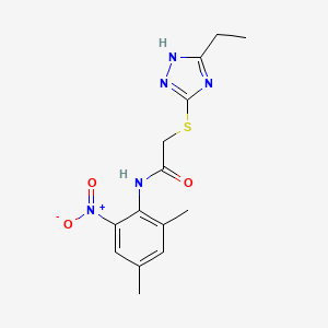 N~1~-(2,4-DIMETHYL-6-NITROPHENYL)-2-[(5-ETHYL-4H-1,2,4-TRIAZOL-3-YL)SULFANYL]ACETAMIDE