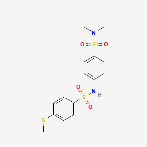 N-{4-[(diethylamino)sulfonyl]phenyl}-4-(methylthio)benzenesulfonamide