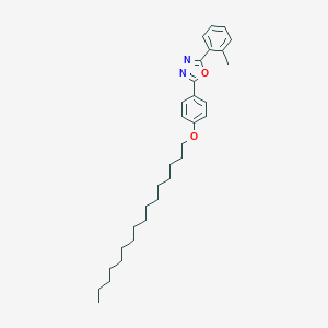 molecular formula C31H44N2O2 B417150 2-[4-(Hexadecyloxy)phenyl]-5-(2-methylphenyl)-1,3,4-oxadiazole 