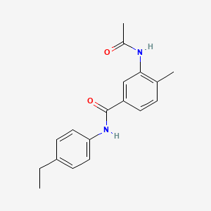 molecular formula C18H20N2O2 B4171530 3-(acetylamino)-N-(4-ethylphenyl)-4-methylbenzamide 