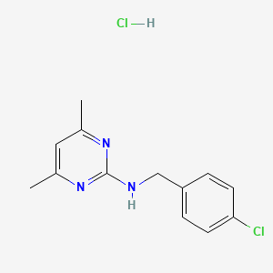 molecular formula C13H15Cl2N3 B4171531 N-(4-chlorobenzyl)-4,6-dimethyl-2-pyrimidinamine hydrochloride 