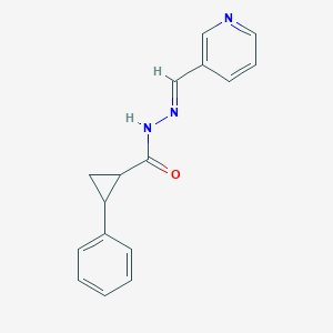 molecular formula C16H15N3O B417154 2-phenyl-N'-(3-pyridinylmethylene)cyclopropanecarbohydrazide 