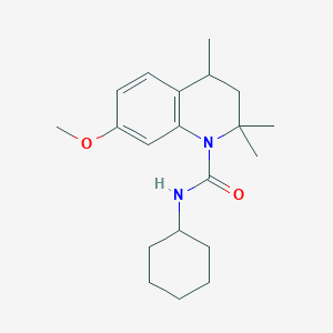 molecular formula C20H30N2O2 B4171551 N-cyclohexyl-7-methoxy-2,2,4-trimethyl-3,4-dihydro-1(2H)-quinolinecarboxamide 