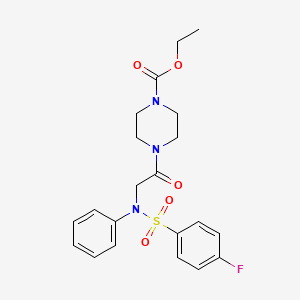 ethyl 4-{N-[(4-fluorophenyl)sulfonyl]-N-phenylglycyl}-1-piperazinecarboxylate