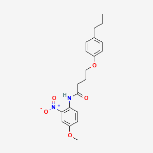 molecular formula C20H24N2O5 B4171577 N-(4-methoxy-2-nitrophenyl)-4-(4-propylphenoxy)butanamide 