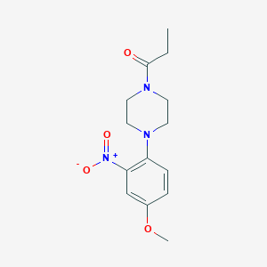 molecular formula C14H19N3O4 B4171603 1-(4-methoxy-2-nitrophenyl)-4-propionylpiperazine 