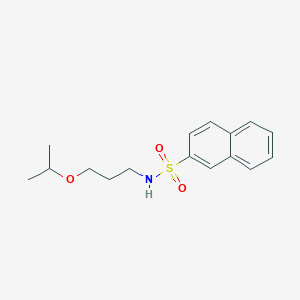 molecular formula C16H21NO3S B4171620 N-(3-isopropoxypropyl)-2-naphthalenesulfonamide 