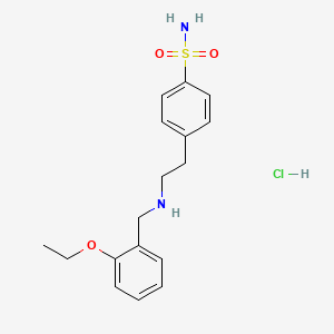 molecular formula C17H23ClN2O3S B4171630 4-{2-[(2-ethoxybenzyl)amino]ethyl}benzenesulfonamide hydrochloride 
