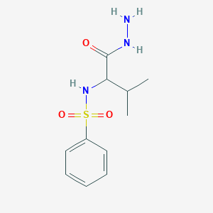 molecular formula C11H17N3O3S B417164 N-[1-(hydrazinocarbonyl)-2-methylpropyl]benzenesulfonamide 