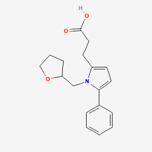 molecular formula C18H21NO3 B4171648 3-[5-phenyl-1-(tetrahydro-2-furanylmethyl)-1H-pyrrol-2-yl]propanoic acid 
