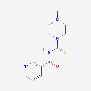 molecular formula C12H16N4OS B417165 N-[(4-methyl-1-piperazinyl)carbothioyl]nicotinamide CAS No. 412938-07-9