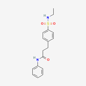 molecular formula C17H20N2O3S B4171661 3-{4-[(ethylamino)sulfonyl]phenyl}-N-phenylpropanamide 