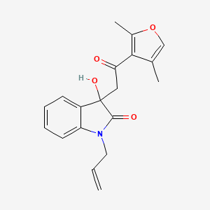 molecular formula C19H19NO4 B4171678 1-allyl-3-[2-(2,4-dimethyl-3-furyl)-2-oxoethyl]-3-hydroxy-1,3-dihydro-2H-indol-2-one 