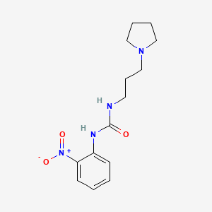 molecular formula C14H20N4O3 B4171679 N-(2-nitrophenyl)-N'-[3-(1-pyrrolidinyl)propyl]urea 