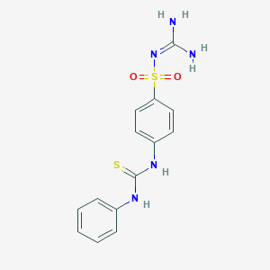 molecular formula C14H15N5O2S2 B417168 N-carbamimidoyl-4-[(phenylcarbamothioyl)amino]benzenesulfonamide 