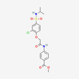 molecular formula C19H21ClN2O6S B4171693 methyl 4-[({2-chloro-4-[(isopropylamino)sulfonyl]phenoxy}acetyl)amino]benzoate 