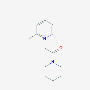 molecular formula C14H21N2O+ B417170 2,4-Dimethyl-1-[2-oxo-2-(1-piperidinyl)ethyl]pyridinium 