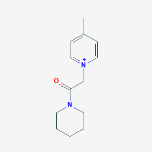 4-Methyl-1-[2-oxo-2-(1-piperidinyl)ethyl]pyridinium