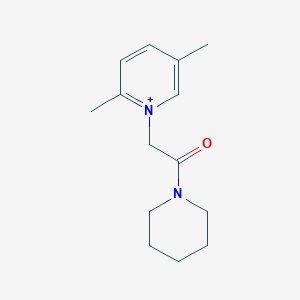 molecular formula C14H21N2O+ B417172 2,5-Dimethyl-1-[2-oxo-2-(1-piperidinyl)ethyl]pyridinium 