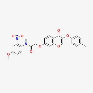 N-(4-methoxy-2-nitrophenyl)-2-{[3-(4-methylphenoxy)-4-oxo-4H-chromen-7-yl]oxy}acetamide