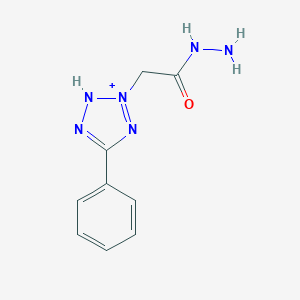 molecular formula C9H11N6O+ B417173 2-(2-hydrazino-2-oxoethyl)-5-phenyl-3H-tetraazol-2-ium 