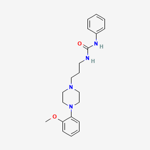 molecular formula C21H28N4O2 B4171732 N-{3-[4-(2-methoxyphenyl)-1-piperazinyl]propyl}-N'-phenylurea 