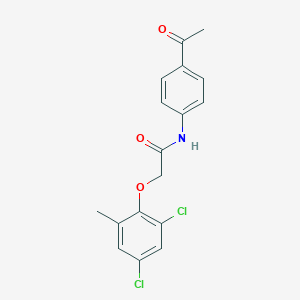 molecular formula C17H15Cl2NO3 B417176 N-(4-acetylphenyl)-2-(2,4-dichloro-6-methylphenoxy)acetamide 