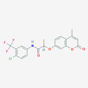 N-[4-chloro-3-(trifluoromethyl)phenyl]-2-[(4-methyl-2-oxo-2H-chromen-7-yl)oxy]propanamide