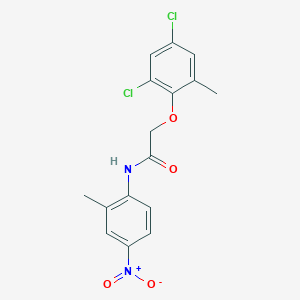 molecular formula C16H14Cl2N2O4 B417178 2-(2,4-dichloro-6-methylphenoxy)-N-(2-methyl-4-nitrophenyl)acetamide 