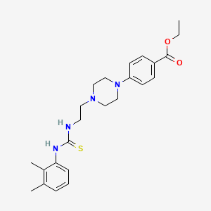 ethyl 4-{4-[2-({[(2,3-dimethylphenyl)amino]carbonothioyl}amino)ethyl]-1-piperazinyl}benzoate