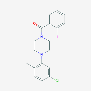 molecular formula C18H18ClIN2O B4171799 1-(5-chloro-2-methylphenyl)-4-(2-iodobenzoyl)piperazine 