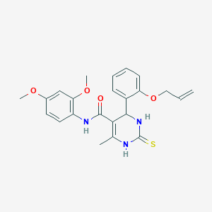 4-[2-(allyloxy)phenyl]-N-(2,4-dimethoxyphenyl)-6-methyl-2-thioxo-1,2,3,4-tetrahydro-5-pyrimidinecarboxamide