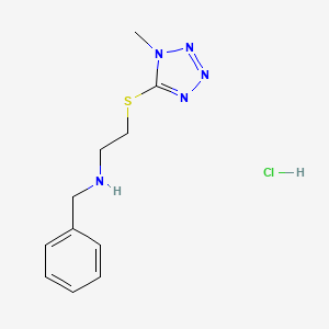 molecular formula C11H16ClN5S B4171820 N-benzyl-2-(1-methyltetrazol-5-yl)sulfanylethanamine;hydrochloride 