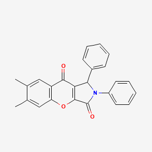 6,7-dimethyl-1,2-diphenyl-1,2-dihydrochromeno[2,3-c]pyrrole-3,9-dione