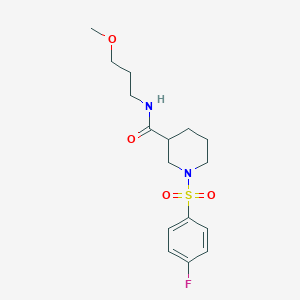 1-[(4-fluorophenyl)sulfonyl]-N-(3-methoxypropyl)-3-piperidinecarboxamide