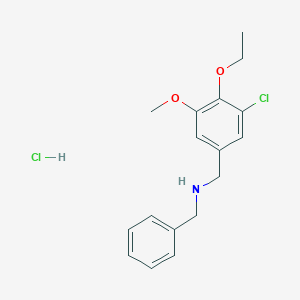 N-benzyl-1-(3-chloro-4-ethoxy-5-methoxyphenyl)methanamine hydrochloride