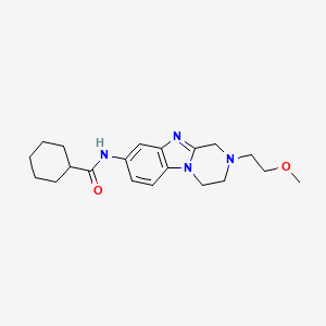 molecular formula C20H28N4O2 B4171873 N-[2-(2-methoxyethyl)-1,2,3,4-tetrahydropyrazino[1,2-a]benzimidazol-8-yl]cyclohexanecarboxamide 