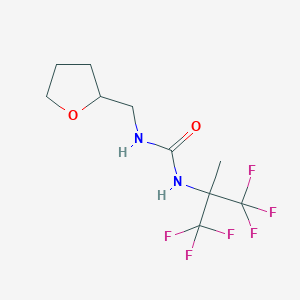 molecular formula C10H14F6N2O2 B4171880 N-(tetrahydro-2-furanylmethyl)-N'-[2,2,2-trifluoro-1-methyl-1-(trifluoromethyl)ethyl]urea 