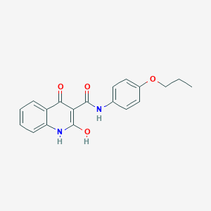 molecular formula C19H18N2O4 B417192 2-hydroxy-4-oxo-N-(4-propoxyphenyl)-1H-quinoline-3-carboxamide 