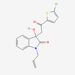 molecular formula C17H14ClNO3S B4171923 1-allyl-3-[2-(5-chloro-2-thienyl)-2-oxoethyl]-3-hydroxy-1,3-dihydro-2H-indol-2-one 