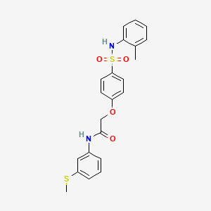 2-(4-{[(2-methylphenyl)amino]sulfonyl}phenoxy)-N-[3-(methylthio)phenyl]acetamide