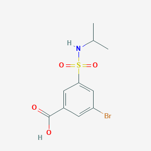 molecular formula C10H12BrNO4S B4171933 3-bromo-5-[(isopropylamino)sulfonyl]benzoic acid 