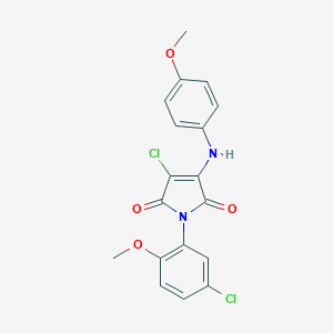 molecular formula C18H14Cl2N2O4 B417194 3-chloro-1-(5-chloro-2-methoxyphenyl)-4-(4-methoxyanilino)-1H-pyrrole-2,5-dione CAS No. 329224-75-1