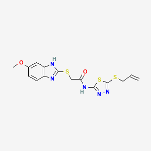 N-[5-(allylthio)-1,3,4-thiadiazol-2-yl]-2-[(5-methoxy-1H-benzimidazol-2-yl)thio]acetamide