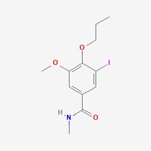 molecular formula C12H16INO3 B4171964 3-iodo-5-methoxy-N-methyl-4-propoxybenzamide 